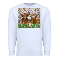 White easter cow Premium Sweatshirt - CowhideDigitalArt