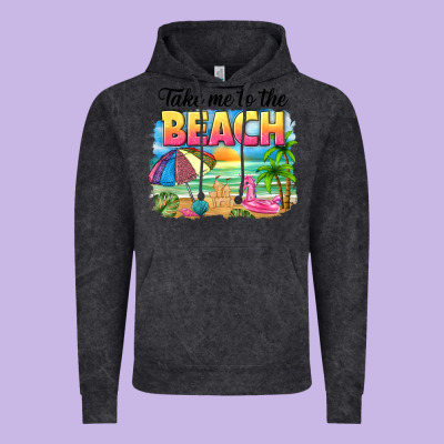 Take Me To The Beach Vintage Hoodie Designed By Nancycooperartshop