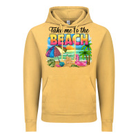 Vintage Mustard take me to the beach Vintage Hoodie - NancyCooperArtShop