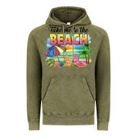 Vintage Olive take me to the beach Vintage Hoodie - NancyCooperArtShop