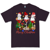 Plum Merry Christmas wine and cocktails Premium Tee - NancyCooperArtShop
