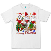 White Merry Christmas wine and cocktails Premium Tee - NancyCooperArtShop
