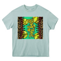 Arona softball leopard Heavy Core Tee - NancyCooperArtShop