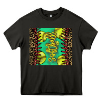 Asphalt softball leopard Heavy Core Tee - NancyCooperArtShop