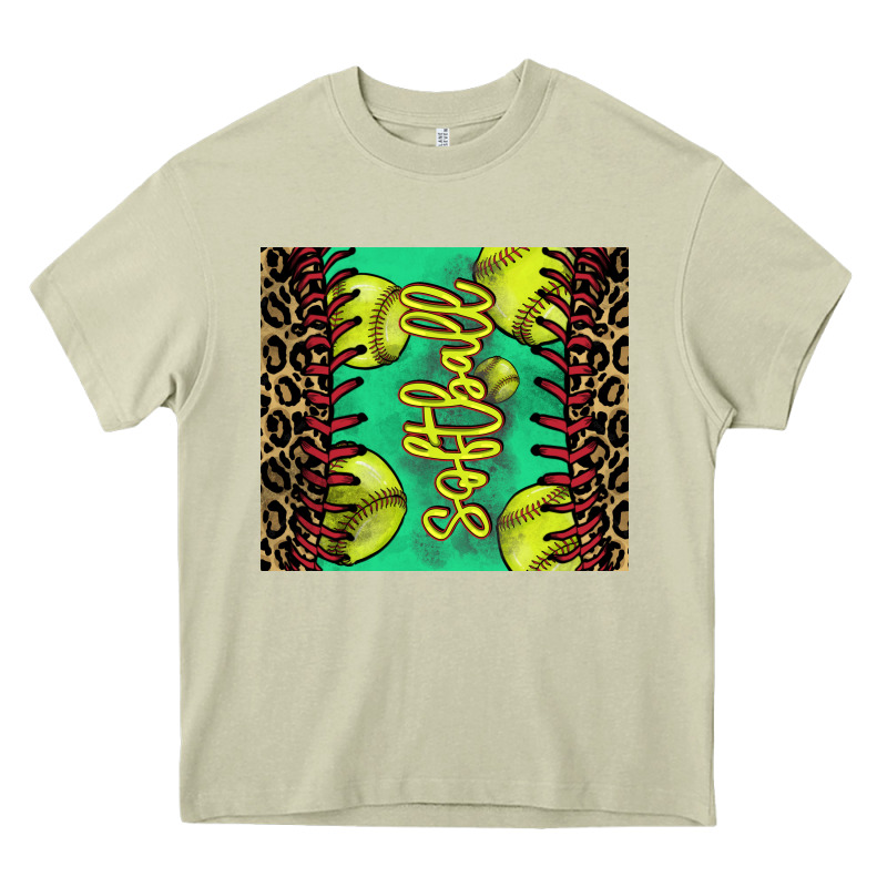 Softball Leopard Heavy Core Tee by NancyCooperArtShop | Teevron