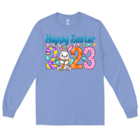 Colony Blue Happy Easter 2023 Easter Day Long Sleeve Tee - HowdyJamesFarm