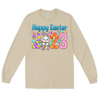 Mushroom Happy Easter 2023 Easter Day Long Sleeve Tee - HowdyJamesFarm