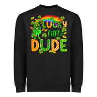 Black St. Patrick's Lucky little dude Heavyweight Sweatshirt - OliviaCreatesArt