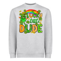 Heather Grey St. Patrick's Lucky little dude Heavyweight Sweatshirt - OliviaCreatesArt