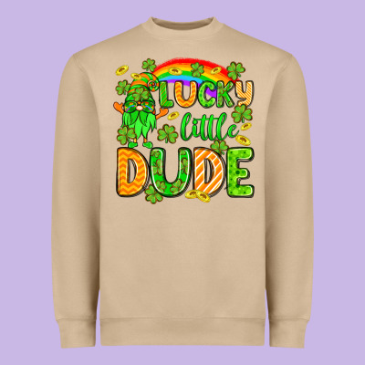 St. Patrick's Lucky Little Dude Heavyweight Sweatshirt Designed By Oliviacreatesart
