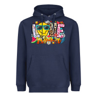 Navy Love Summer Heavyweight Hoodie - CowhideDigitalArt