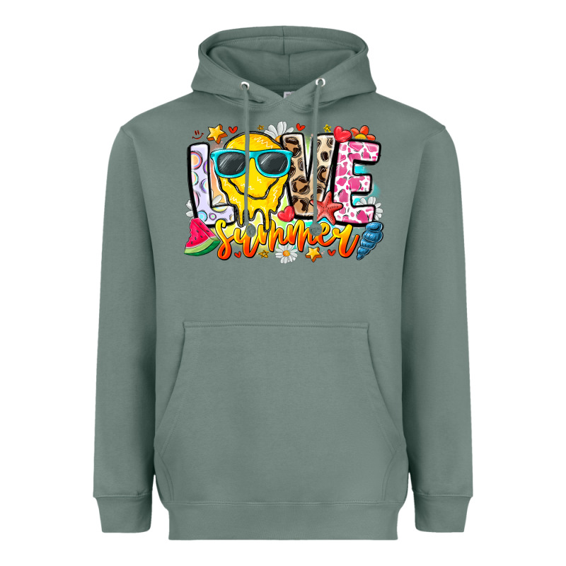Love Summer Heavyweight Hoodie by CowhideDigitalArt | Teevron