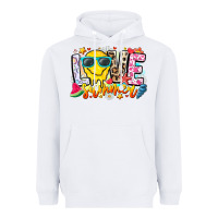 White Love Summer Heavyweight Hoodie - CowhideDigitalArt