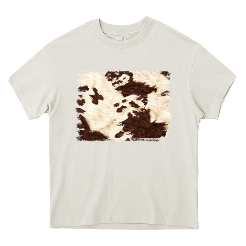 Brown Cowhide Background Heavy Core Tee by NancyCooperArtShop | Teevron