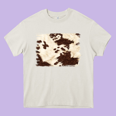 Brown Cowhide Background Heavy Core Tee Designed By Nancycooperartshop