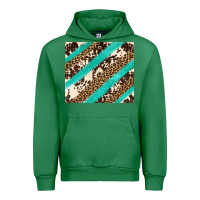 Emerald turquoise glitter leopard and cowhide Urban Hoodie - Artiststas