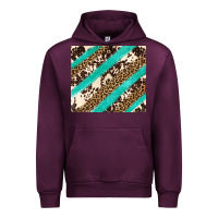 Mauve Wine turquoise glitter leopard and cowhide Urban Hoodie - Artiststas