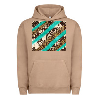 Pigment Burro turquoise glitter leopard and cowhide Urban Hoodie - Artiststas