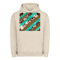 Pigment French Oak turquoise glitter leopard and cowhide Urban Hoodie - Artiststas