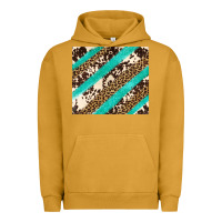 Pigment Peanut Butter turquoise glitter leopard and cowhide Urban Hoodie - Artiststas