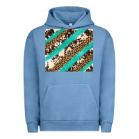 Pigment Pebble Blue turquoise glitter leopard and cowhide Urban Hoodie - Artiststas