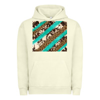 Pigment Pistachio turquoise glitter leopard and cowhide Urban Hoodie - Artiststas