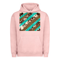 Pigment Salmon turquoise glitter leopard and cowhide Urban Hoodie - Artiststas