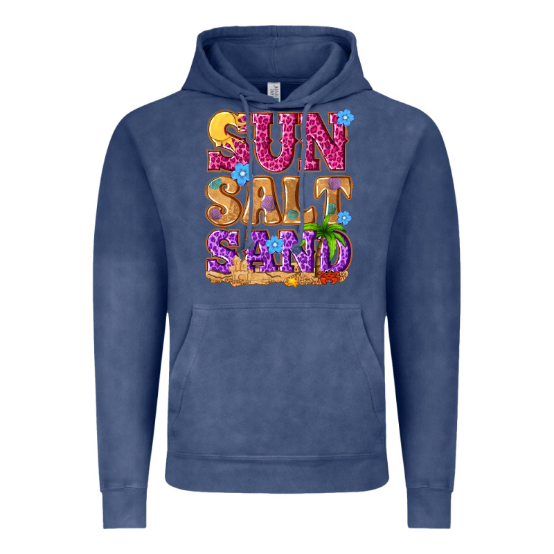 Sun Salt Sand Summer Vintage Hoodie by NancyCooperArtShop | Teevron