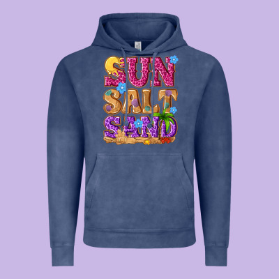Sun Salt Sand Summer Vintage Hoodie Designed By Nancycooperartshop