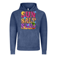 Vintage Denim sun salt sand summer Vintage Hoodie - NancyCooperArtShop