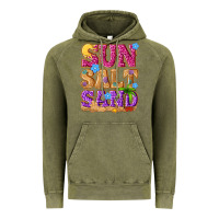 Vintage Olive sun salt sand summer Vintage Hoodie - NancyCooperArtShop