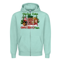 Seafoam christmas wishes gingerbread kisses Zipper Hoodie - FaDigitalArtStudio