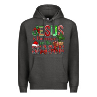 Charcoal Heather jesus is the reason for the season christmas bbs Premium Hoodie - BundleAndBundleShop