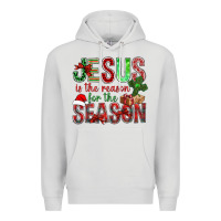 Dove Grey jesus is the reason for the season christmas bbs Premium Hoodie - BundleAndBundleShop