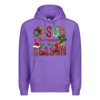 Purple jesus is the reason for the season christmas bbs Premium Hoodie - BundleAndBundleShop
