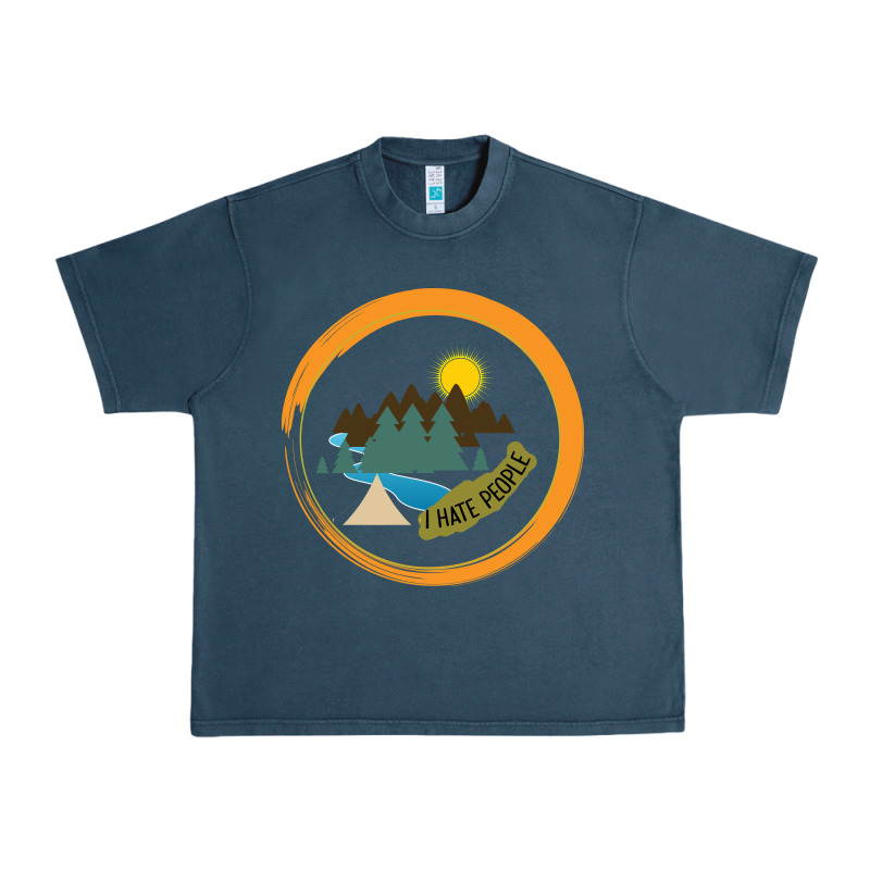 I Hate People Camping Hiking Urban Heavy Tee by Bettercallsaul | Teevron