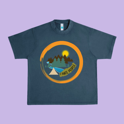 I Hate People Camping Hiking Urban Heavy Tee Designed By Bettercallsaul