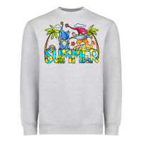 Heather Grey Summer Gnomes Heavyweight Sweatshirt - CowCowDesign
