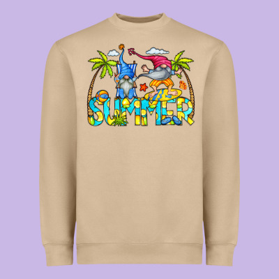 Summer Gnomes Heavyweight Sweatshirt Designed By Cowcowdesign