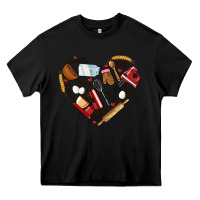Black bake tools hearts Heavy Core Tee - NancyCooperArtShop