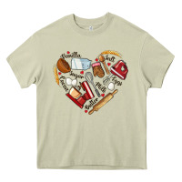 Mossy bake tools hearts Heavy Core Tee - NancyCooperArtShop