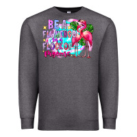 Charcoal Heather bea flamingo in a flock of pigeons Premium Sweatshirt - CowhideDigitalArt
