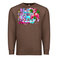 Chestnut bea flamingo in a flock of pigeons Premium Sweatshirt - CowhideDigitalArt