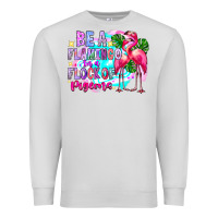 Dove Grey bea flamingo in a flock of pigeons Premium Sweatshirt - CowhideDigitalArt