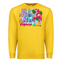 Lemon bea flamingo in a flock of pigeons Premium Sweatshirt - CowhideDigitalArt
