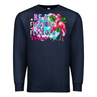 Navy bea flamingo in a flock of pigeons Premium Sweatshirt - CowhideDigitalArt