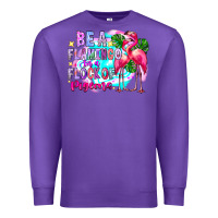 Purple bea flamingo in a flock of pigeons Premium Sweatshirt - CowhideDigitalArt