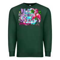 Sports Green bea flamingo in a flock of pigeons Premium Sweatshirt - CowhideDigitalArt