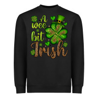 Black St. Patrick's A wee bit irish Heavyweight Sweatshirt - OliviaCreatesArt