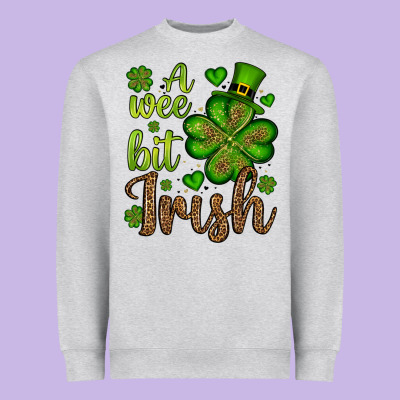 St. Patrick's A Wee Bit Irish Heavyweight Sweatshirt Designed By Oliviacreatesart